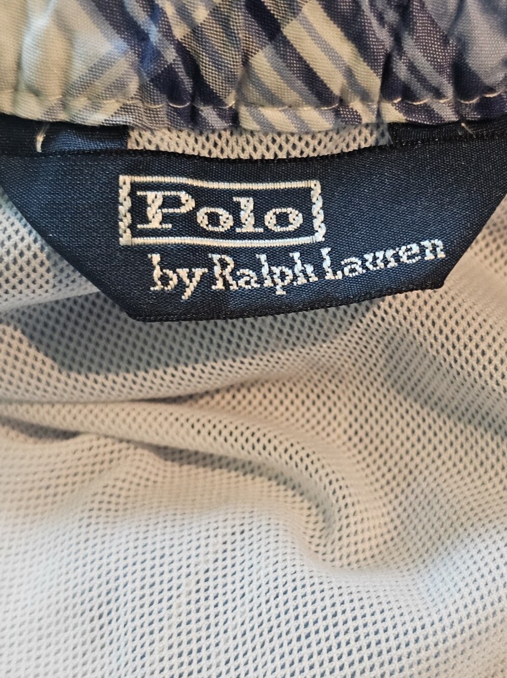 Vintage 90s Polo Ralph Lauren Cargo Lined Board Shorts Swim Trunks Light Blue L - Picture 8 of 16